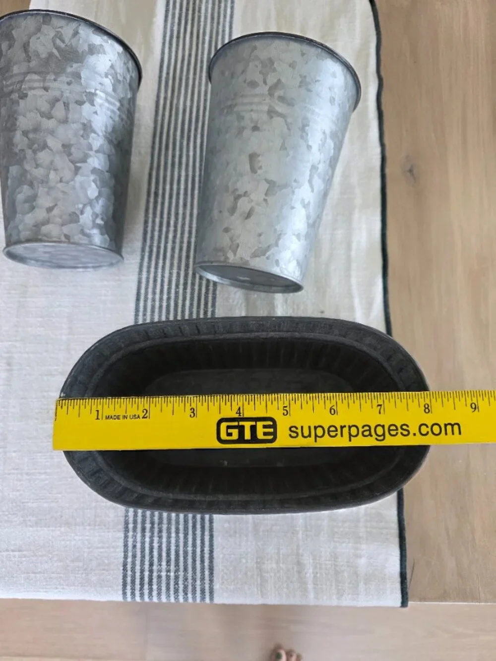Galvanized Metal Decorative Containers